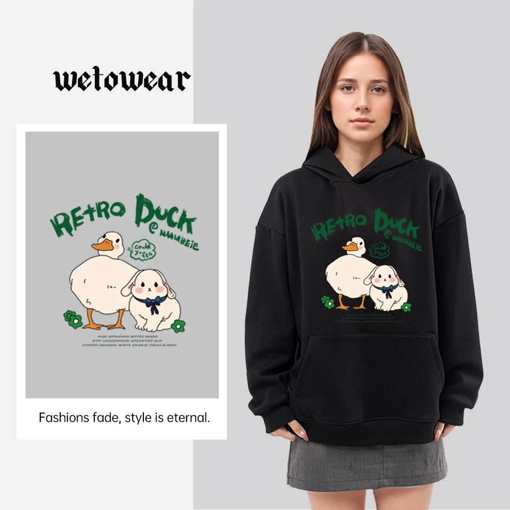 

The Duck Hoodie Kawaii Girls Winter Plus Size Sweatshirt Long Sleeve Women/Men Hooded Pullover Casual Hoodie