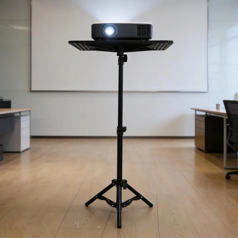 Supporto per Proiettore da Pavimento a Parete, Mensola da Scrivania, Supporto per Laptop, Asta Telescopica, Treppiede per Trasmissioni Live, Supporto per Fotocamera e Proiettore - immagine 4