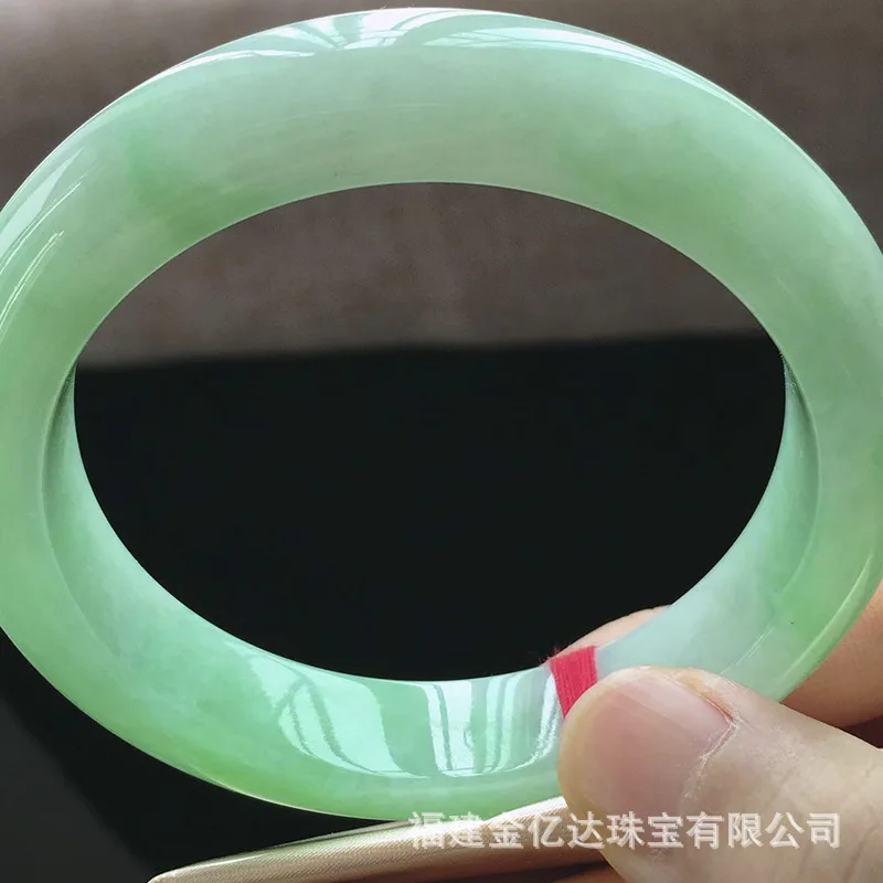 Myanmar Natural Emerald A Kind Of Old Floating Green Jade Bracelet