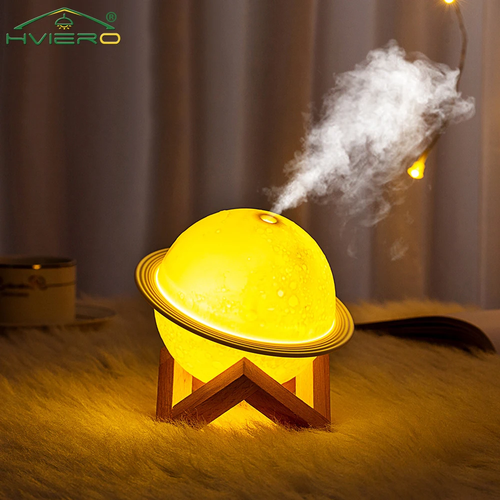 

Planet Humidifier Heavy Fog Household LED Night light Circular Galaxy Atomizer Portable USB room Aromatherapy Atmosphere Lamp