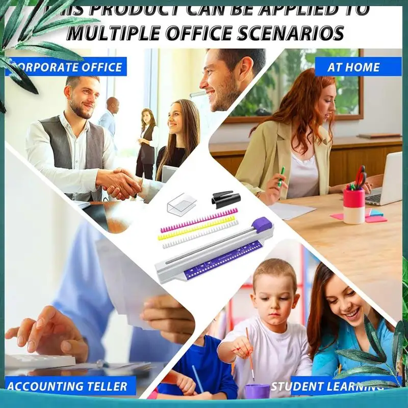 (신제품) 핸드 푸시 바인더, 30홀 바인더 기계, 코일 바인더, A4 A5 A6 A7 B5-B7 스크랩북용 가정용 데스크탑 바인더 펀처