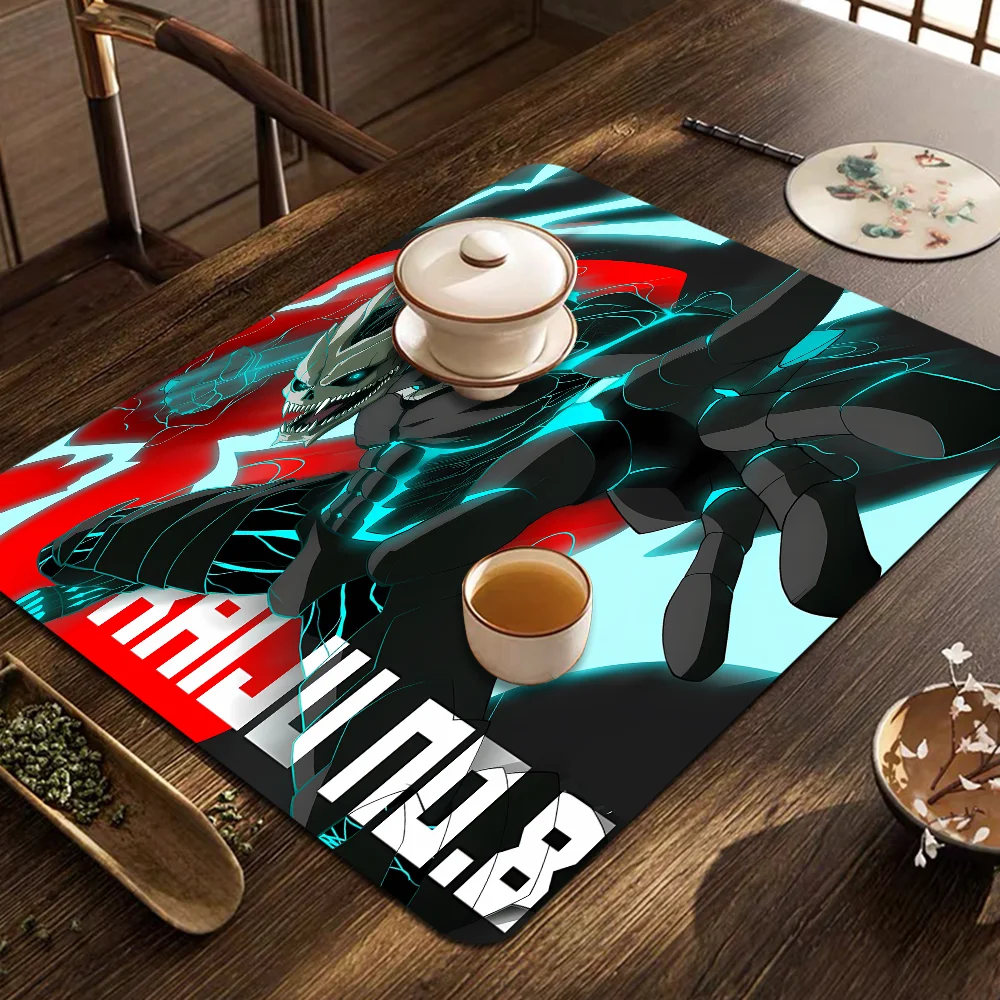 Kaiju No8 Kitchen Draining Mat Non-slip Drain Dish Mats Coffee Pad Heat Resistant Placemat Dinnerware Dustproof Pads 5