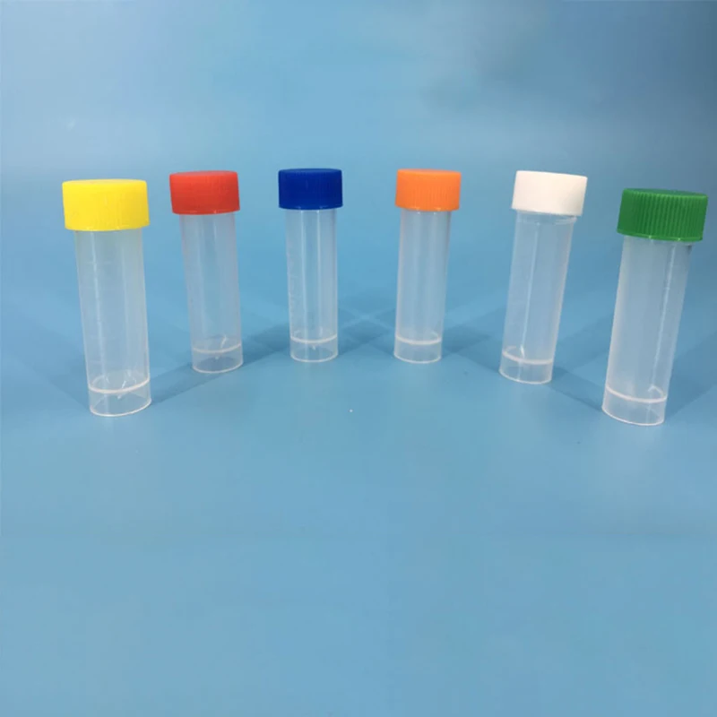 5ml Freezing Tubes Centrifuge Tube Cryotube With Colorful Screw Cap For Laboratory , 50pcs