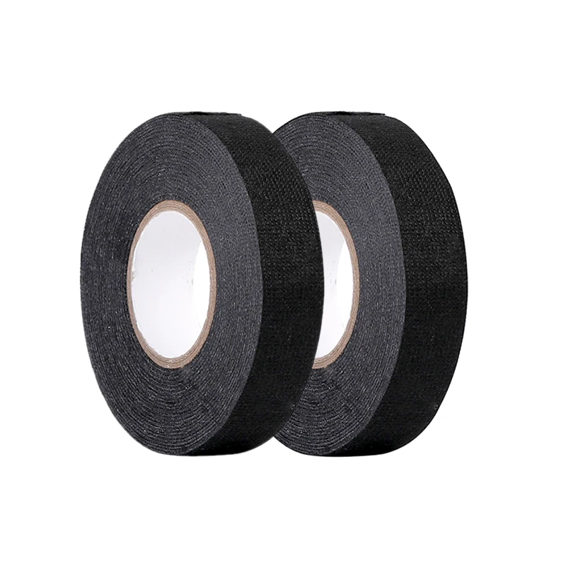 Width 9/15/19/25MM Length 15M Heat-resistant Adhesive Cloth Fabric Tape For Car Auto Cable Harness Wiring Loom Protection New automotive protective tape adhesive tape adhesive cloth tape