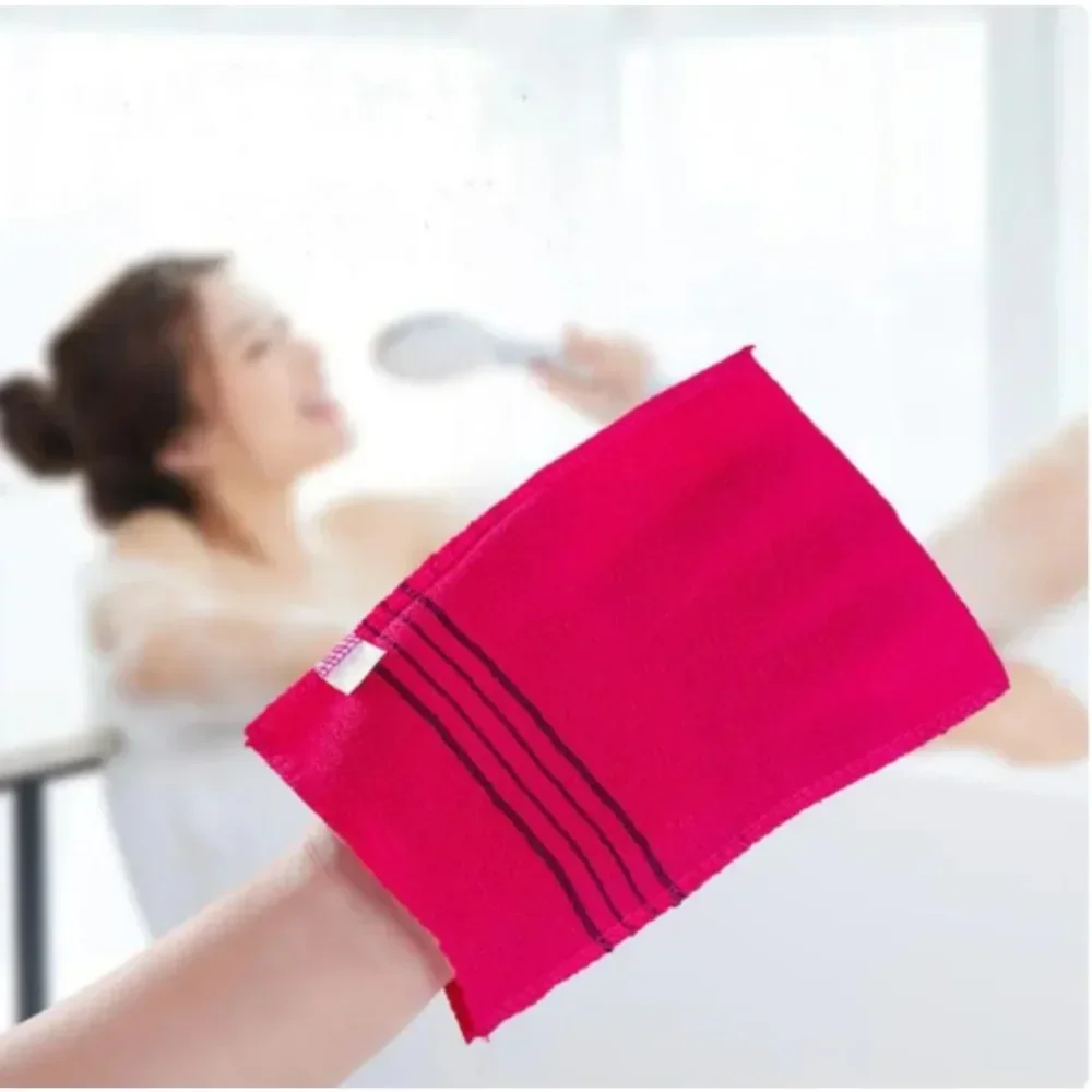 5Pcs Exfoliating Bath Washcloth Glove Mitt Brushes Body Scrub Supplies