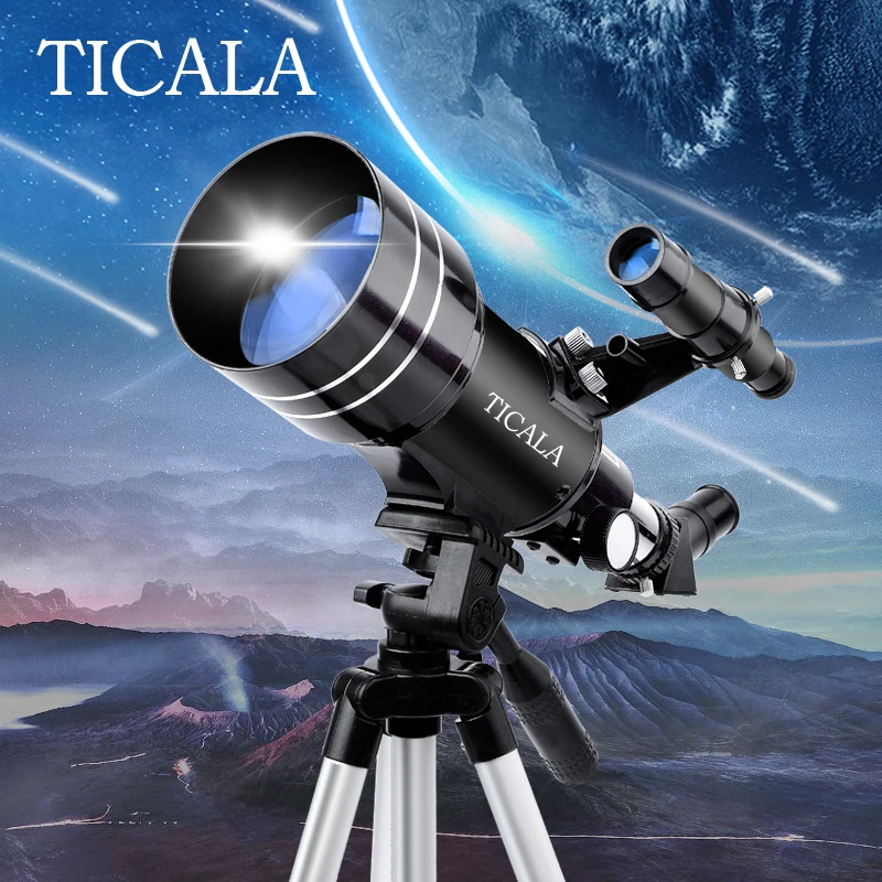 TICALA150XAstronomicalTelescopeforKids70mmRefractorTelescopes