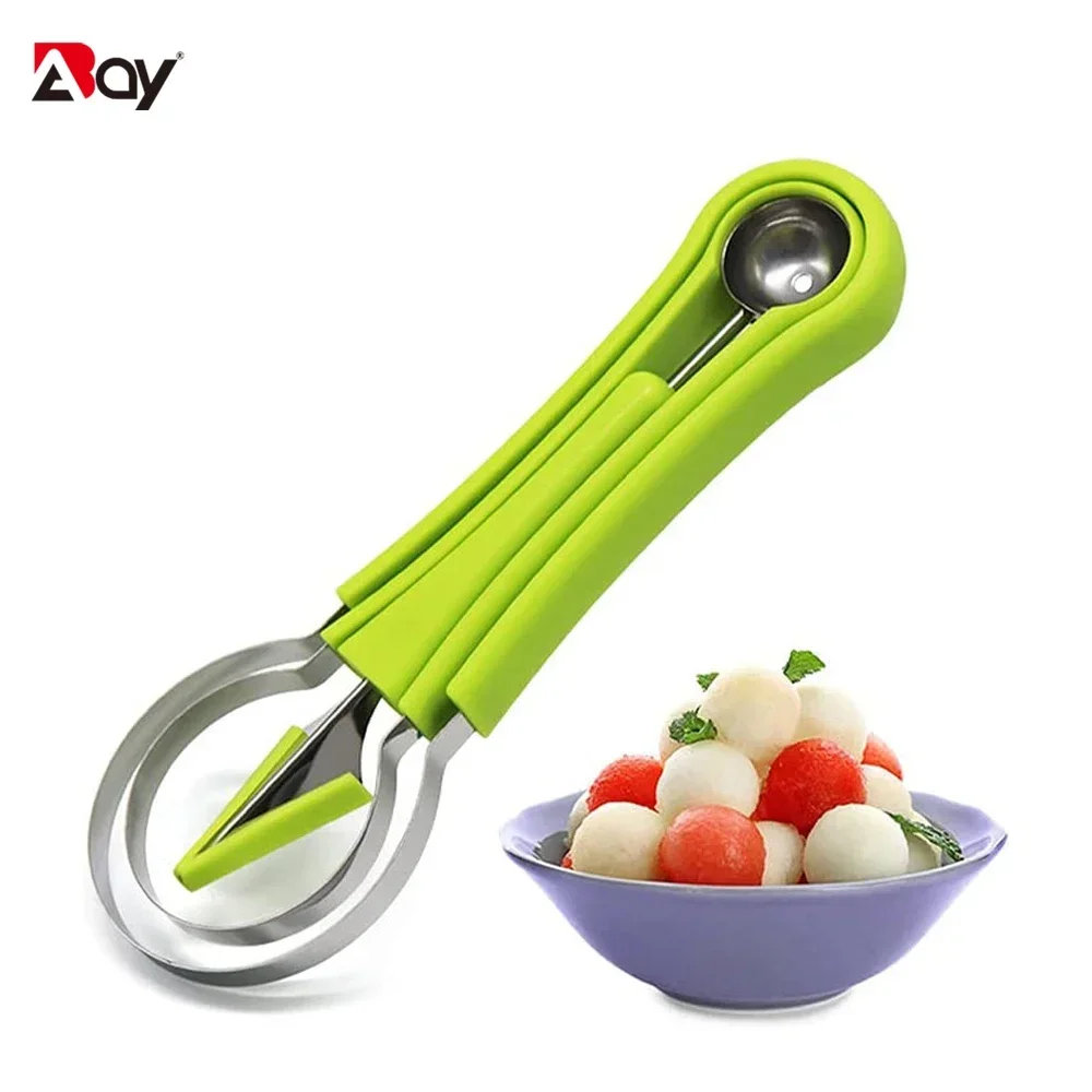 Watermelon Cutter Fruit Carving Tool Set Stainless Steel Scooper Seed Remover Knife for Dig Pulp Separator Slicer Kitchen Garget