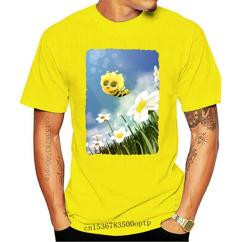 Tee 100% Cotone O-Collo Maglietta Stampata Personalizzata Maglietta Da Uomo Maglietta Da Donna Maya Bee