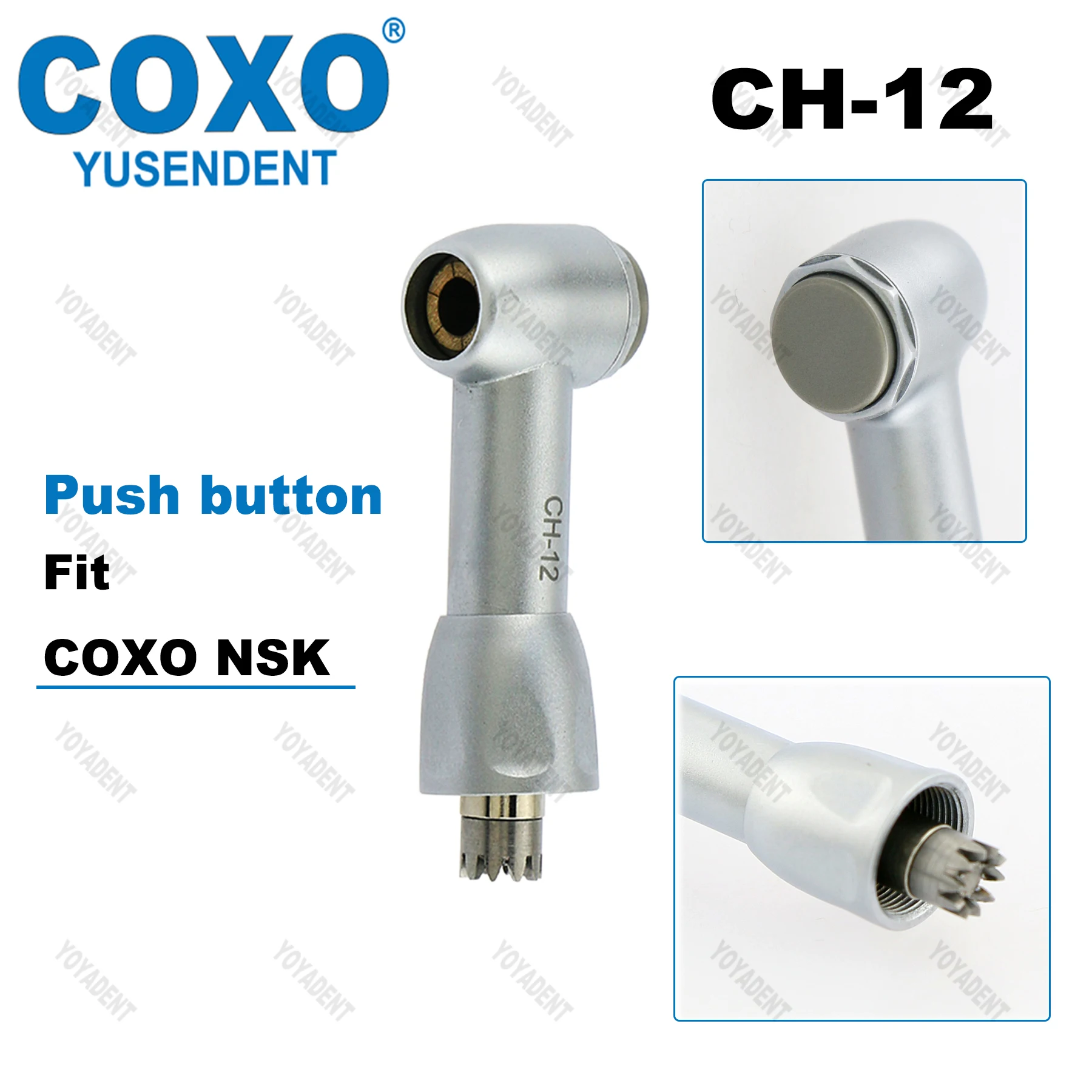 COXO Dental-Winkelstück-Ersatzkopf für langsamlaufende Handstücke mit Druckknopf/Verriegelung, passend für NSK-Handstücke, Ersatzteilwerkzeug – Detail 3