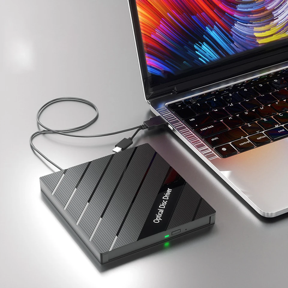 7 in 1 USB Type C External CD DVD Drive