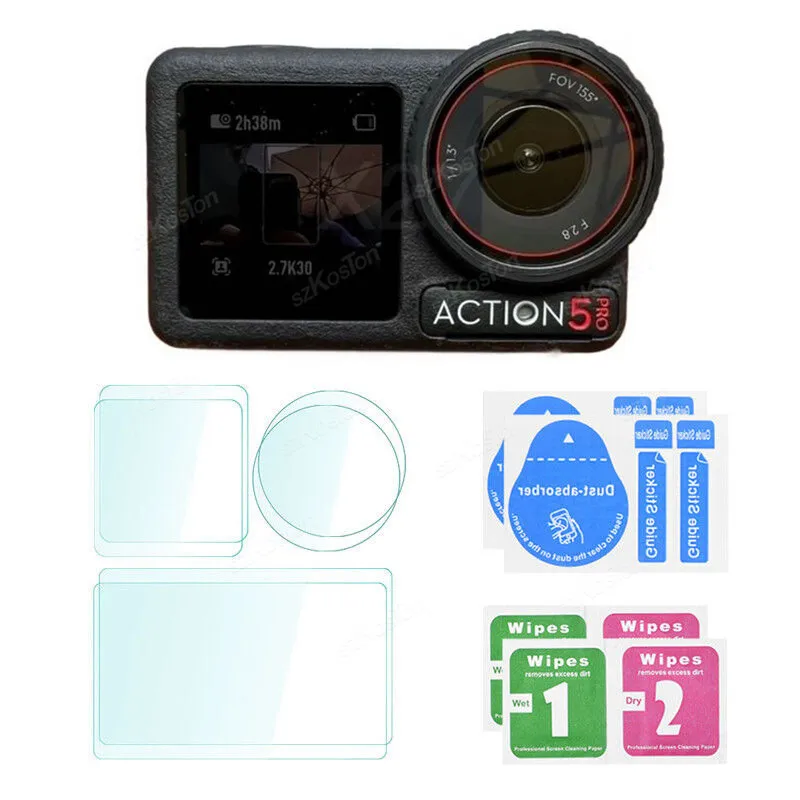 Description Picture 3 of itemCamera Lens Dust Cover For Action 5 Pro Non Slip Silicone Lens Protection For DJI Osmo Action 5 Camera Tempered Film Accessories