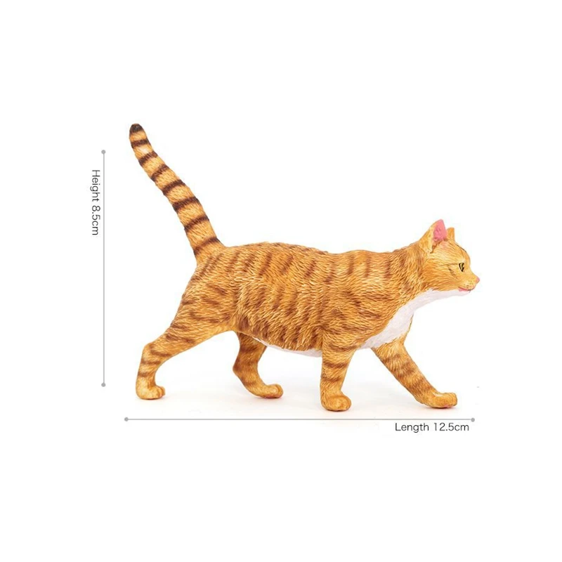 Simulation Landschaft DragonLi Katzenmodell orange Katzen Desktop Ornament Zuhause Haustier Kätzchen Dekoration – Detail 6