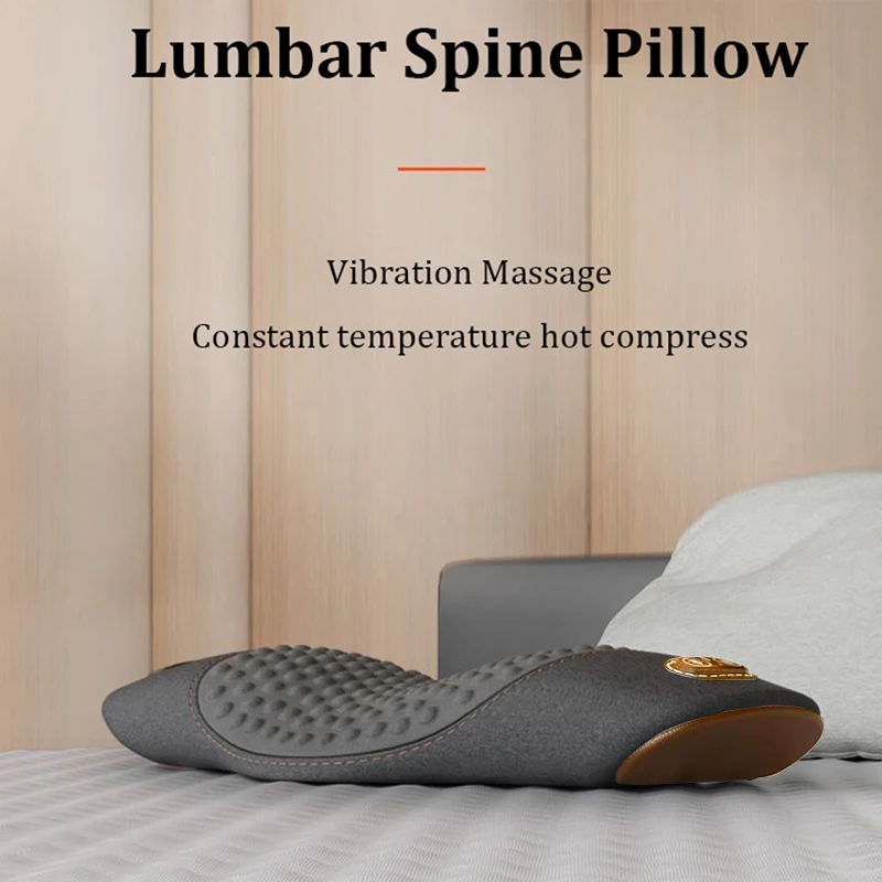 Waist Support Vibrating Sleep Pad Lumbar Support Pillow for Waist Massage Back Lumbar Support Cushion Back Support Bed Pillow