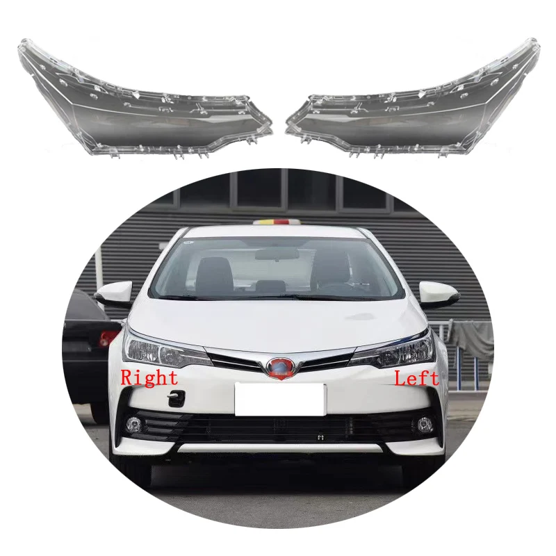 

For Toyota Corolla 2017 2018 Car Headlamp Lens Car Replacement Auto Shell Cover Front Headlamp Transparent Lampshade Auto Light