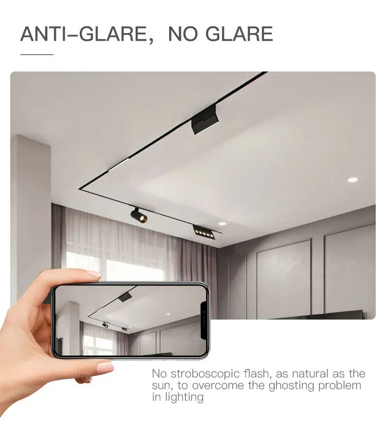 Description Picture 4 of itemCOOJUN Magnetic Track Lights Embedded LED Spotlight Downlight 48V Without Main Light Living Room Lighting Grille Lamp Series