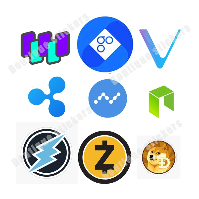 Decalcomanie Delicate Etn Coin Neo Coin Lota Coin Doge Coin Bit Coin Car Stickers Auto Body Decor Casco Moto Decalcomanie In Vinile