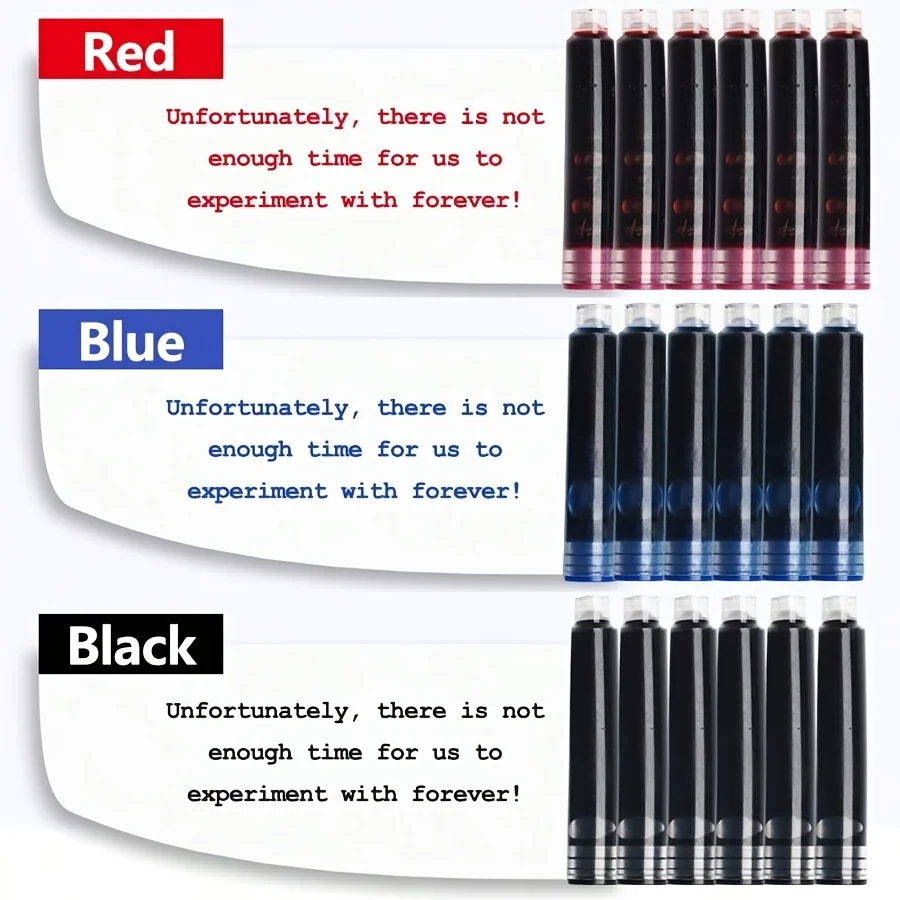 150잉크 카트리지 3.4MM 만년필 잉크 카트리지, 3.4mm 리필 학교 사무용 문구류 칼리버 잉크 카트리지, 잉크펜용, 블랙