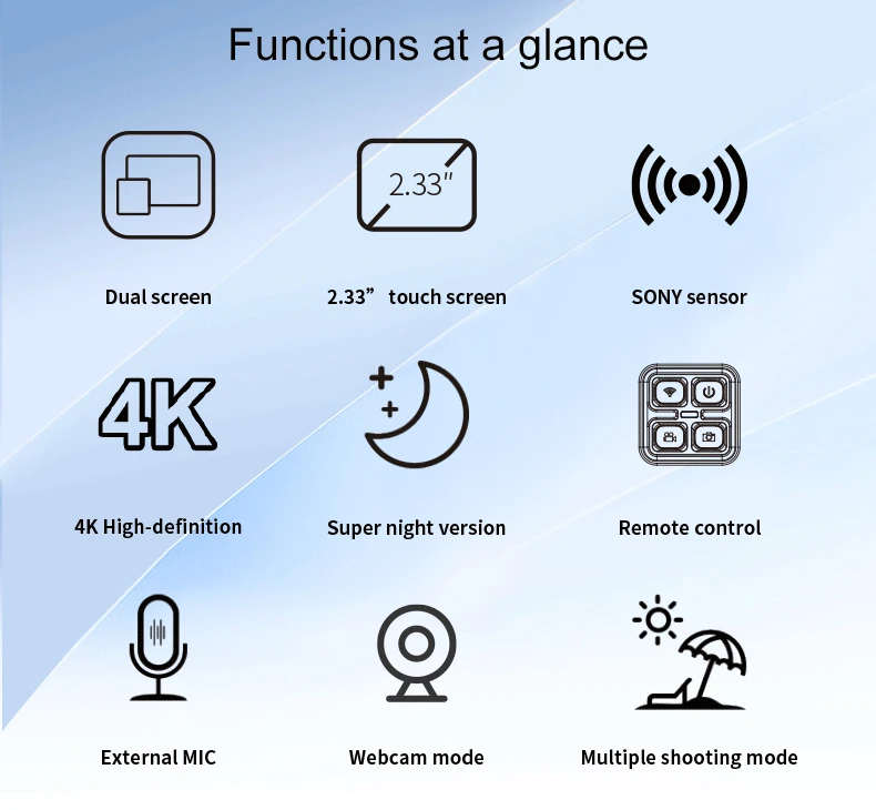 SJCAM SJ8 Touch Dual Screen Camera 4K/30FPS H.265 12MP 2.4G WiFi 30M Waterproof Case Action Sport DV Camcorder