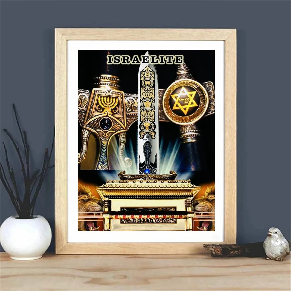 Star of David 5D Diamond Painting Six Pointed Star Diy Diamond Art Painting Kit Cross Stitch Jewish Cultural Symbols Home Wall Decor