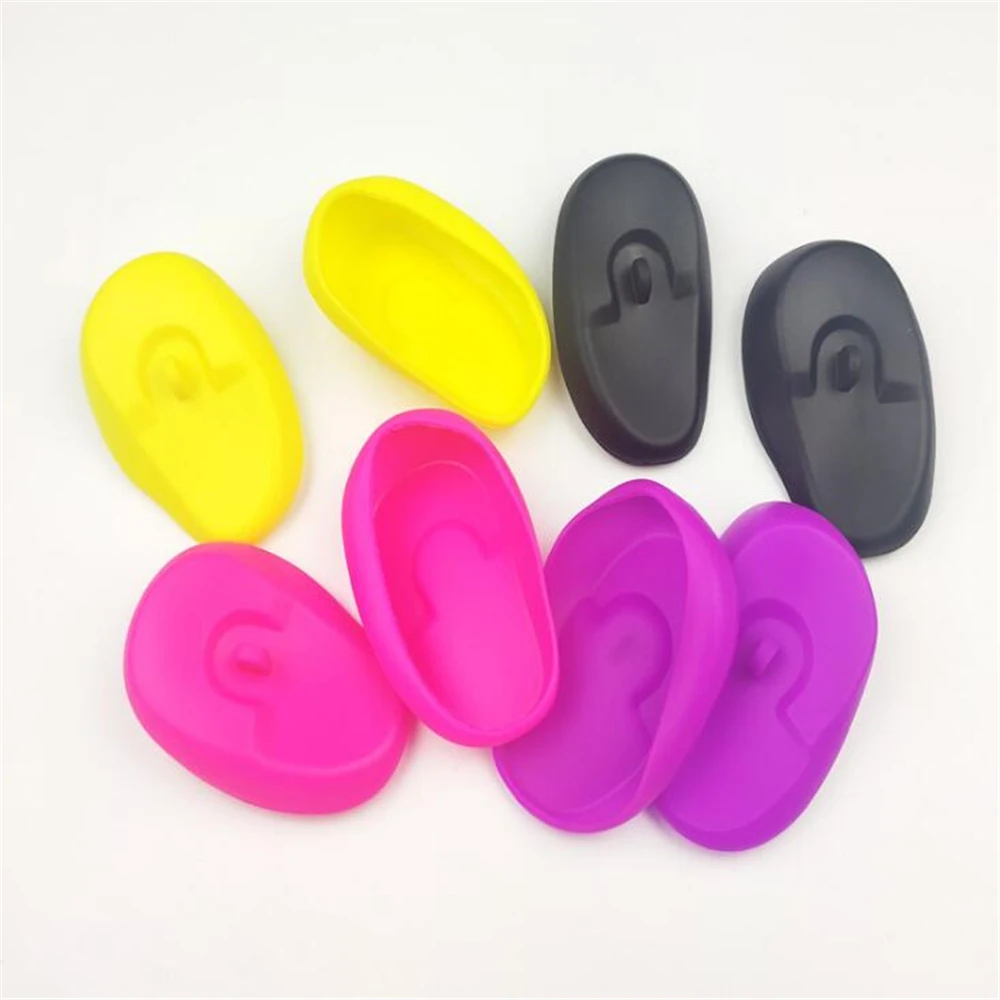 Disposable ear covers 2pcs Silicone Ear Cover Hair Coloring Dyeing Ear Protector Waterproof Shower Shield Earmuffs Caps Salon Styling