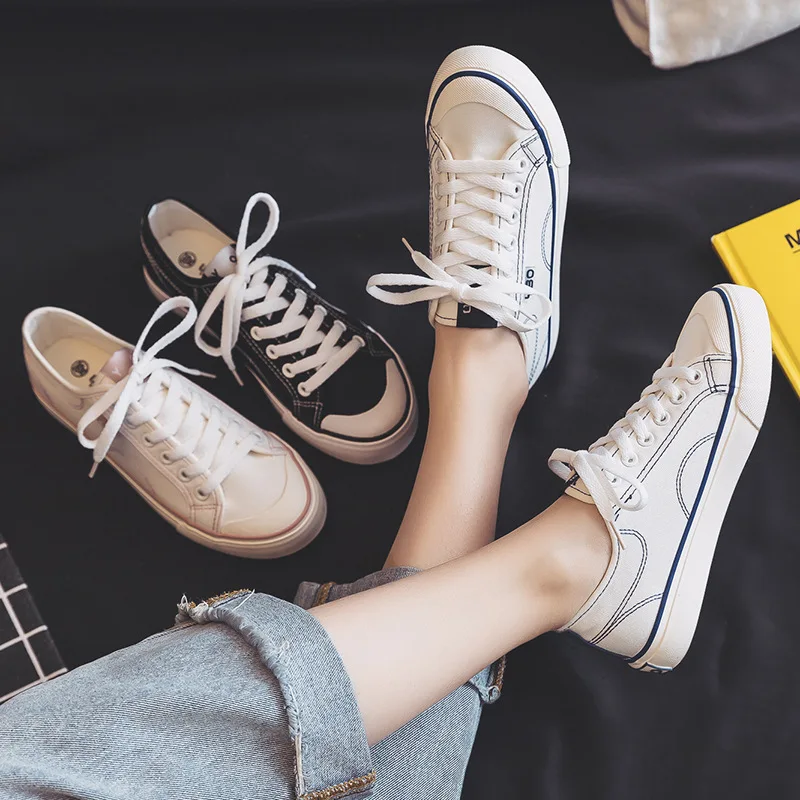 

Student Shoes Women Sneakers 2023 New Breathable Canvas Vulcanized Walking shoes for women sneakers canvas women