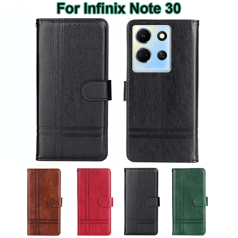 

Book Case For Funda Infinix Note 30 4G X6833B чехол Wallet Capa Flip Leather Cover For Etui Infinix Note 30 5G X6711 Phone hülle