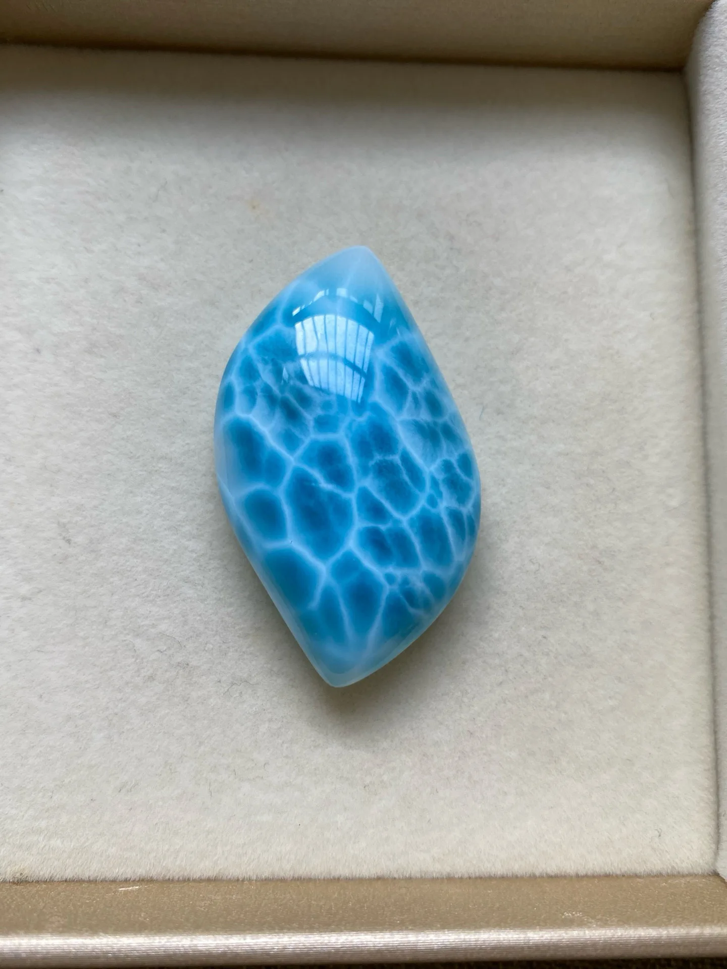 Natural Blue Larimar Pendant Women Men Big Oval Larimar 42.4*24.6*12mm Necklace Fashion Jewelry Gemstone AAAAAA