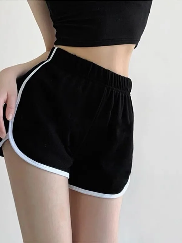 

Ins super hot sports shorts women's summer and Korean trendy students loose and wide leg straight casual three-part pants M5YI