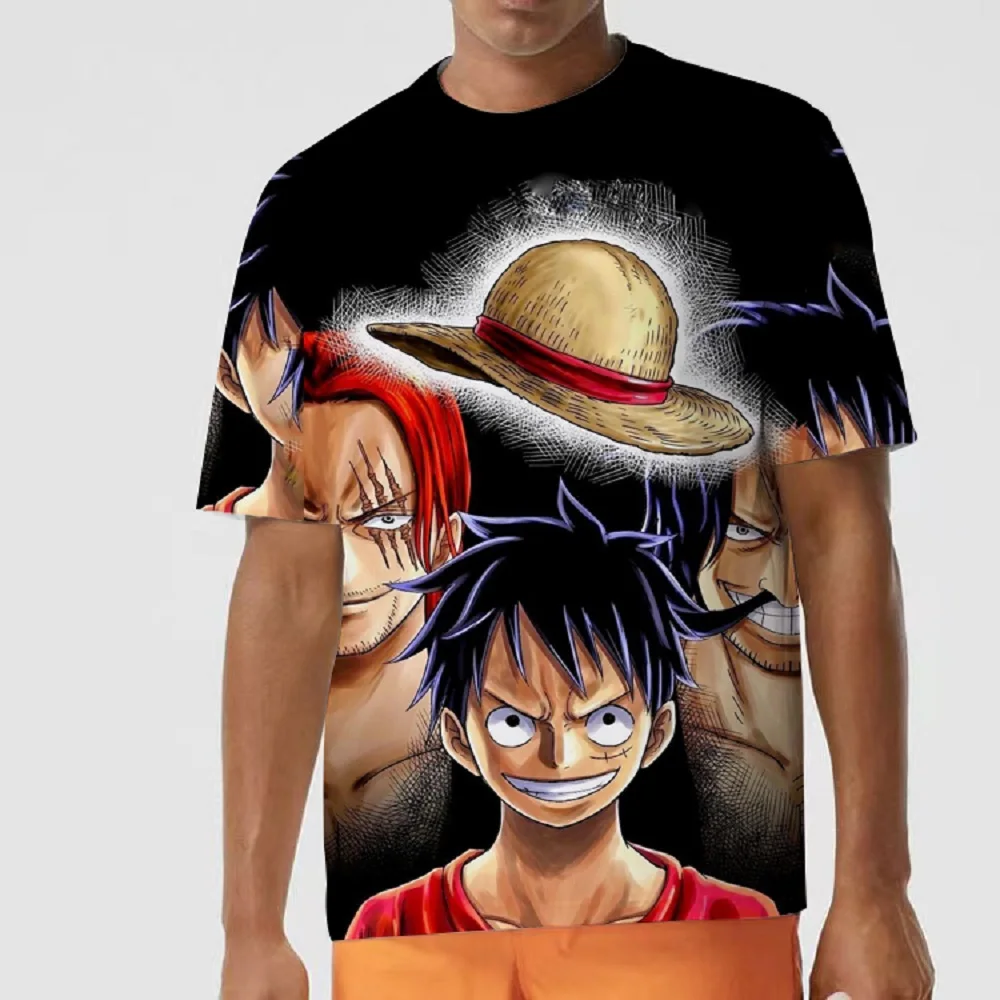 Casual T Shirt Anime One Piece Mens Short Sleeve T Shirt Retro Street Hip Hop T Shirt 14 S72fa5834eecd4a49b7f46a84d1e738e6v