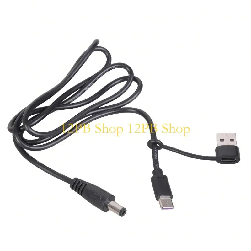 여러 장치용 DC5.5x2.1mm 12V 전원 공급 장치용 12PB 유형 C 및 USB 어댑터 케이블