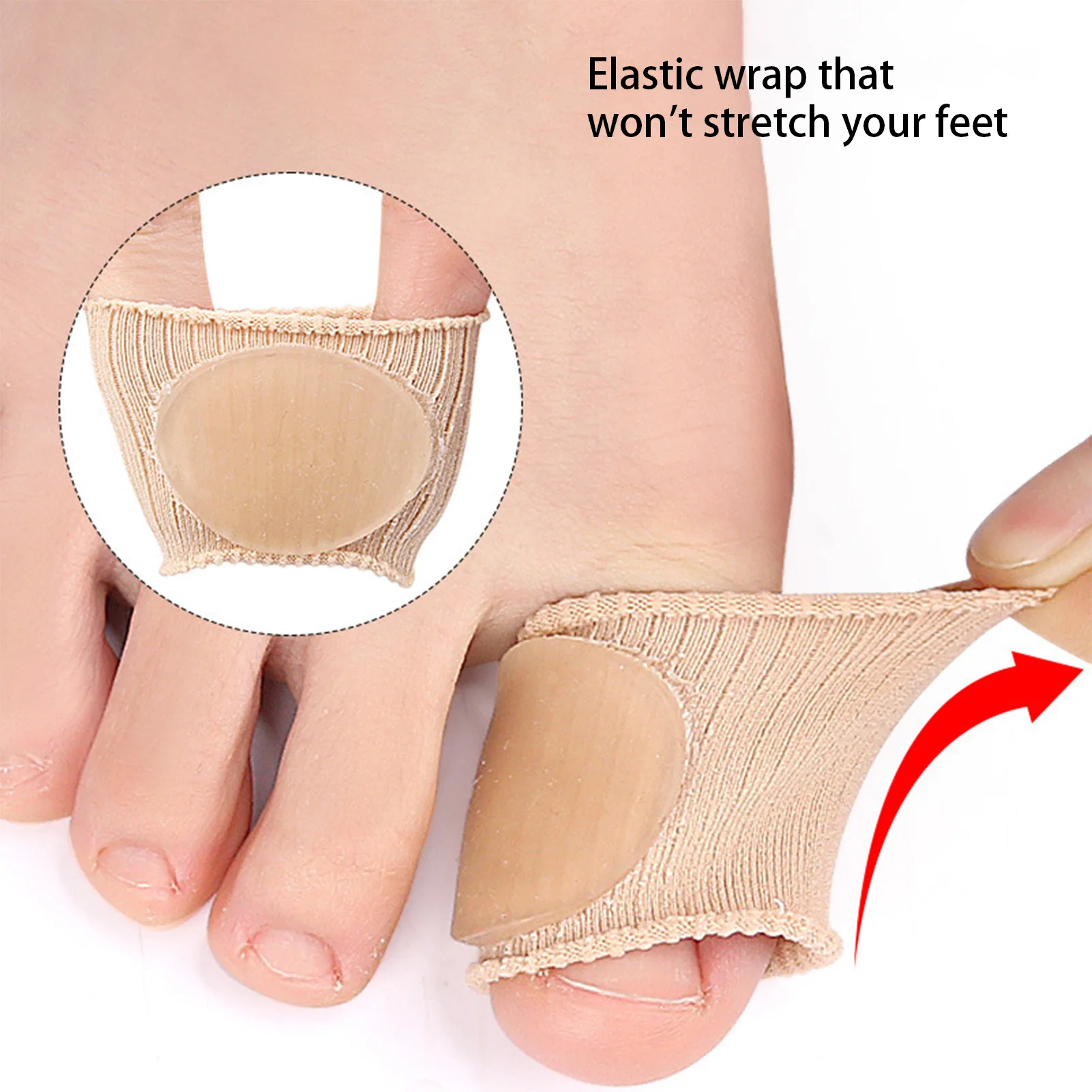 1 Pair Toe Separators Bunion Corrector Washable & Reusable Soft Bunion Toe Separators Elastic Corrector Anti-abrasion