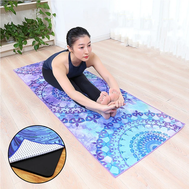 Yoga Mat Towel Attached, Hot Yoga Mat Towel Non Slip