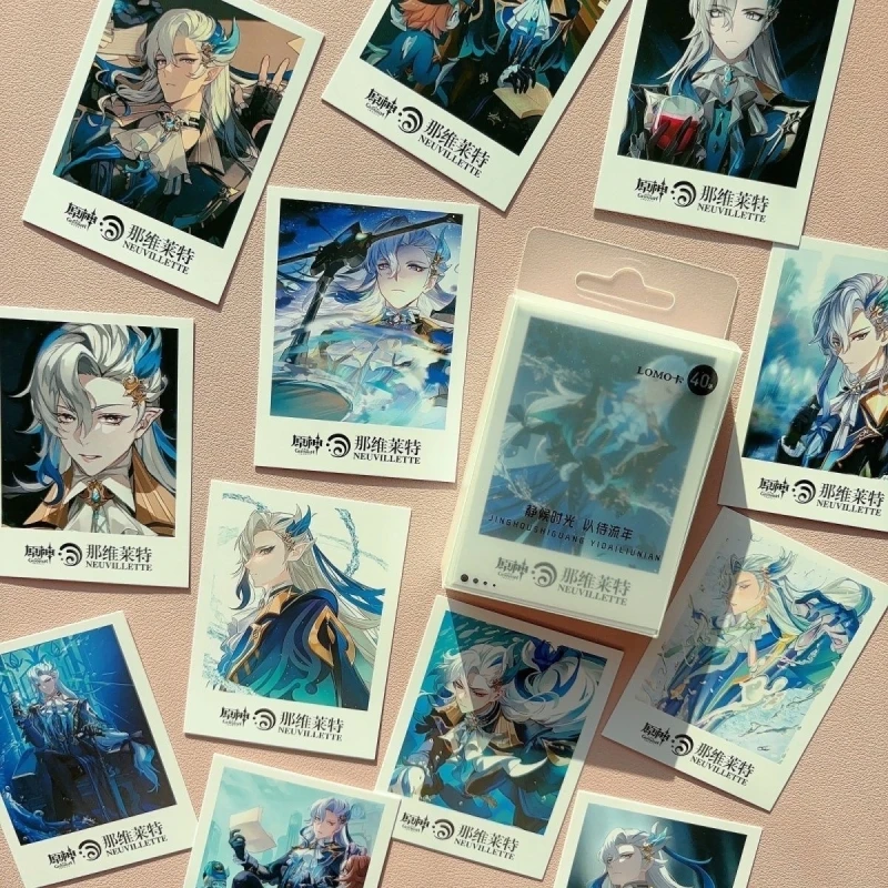 40PCS/Set Game Impact Standing Roles Lomo Card Photocard HD Printed Small Album Photo Cards For Fans Collection Postcard