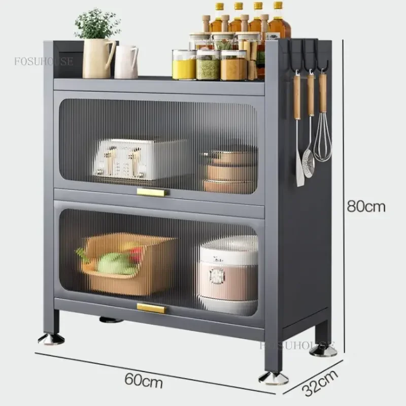 Modern  Multi-layer Kitchen Cabinet Modern Kitchen Rack Storage Cabinet Home Furniture Multifunctional Cabinet for Kitchen X 6
