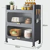 Modern  Multi-layer Kitchen Cabinet Modern Kitchen Rack Storage Cabinet Home Furniture Multifunctional Cabinet for Kitchen X 6