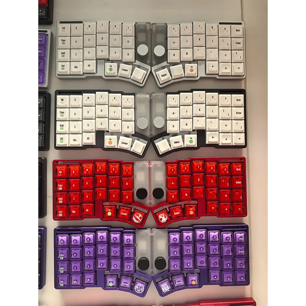 Cornix 인라인 분할 키보드 무선 듀얼 모드 핫 스왑 가능 분할 키보드 키트 양극 처리된 알루미늄 바이알 사무용 게임용 키보드