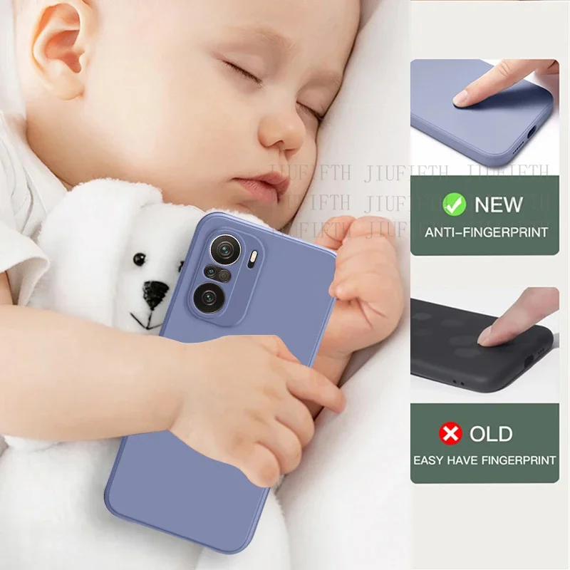 Original Square Liquid Silicone Soft Cover For Xiaomi Poco F3 Case Little Pocof3 F 3 Xiomi pocof3pro phone cases Coque Carcase - Image 2