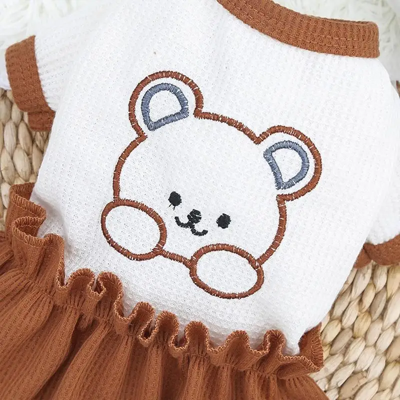 강아지 코스튬 반려동물 의류 조끼 티셔츠, 패션 반려동물 의류, 치와와 강아지 복장, 강아지 고양이용 곰 패턴