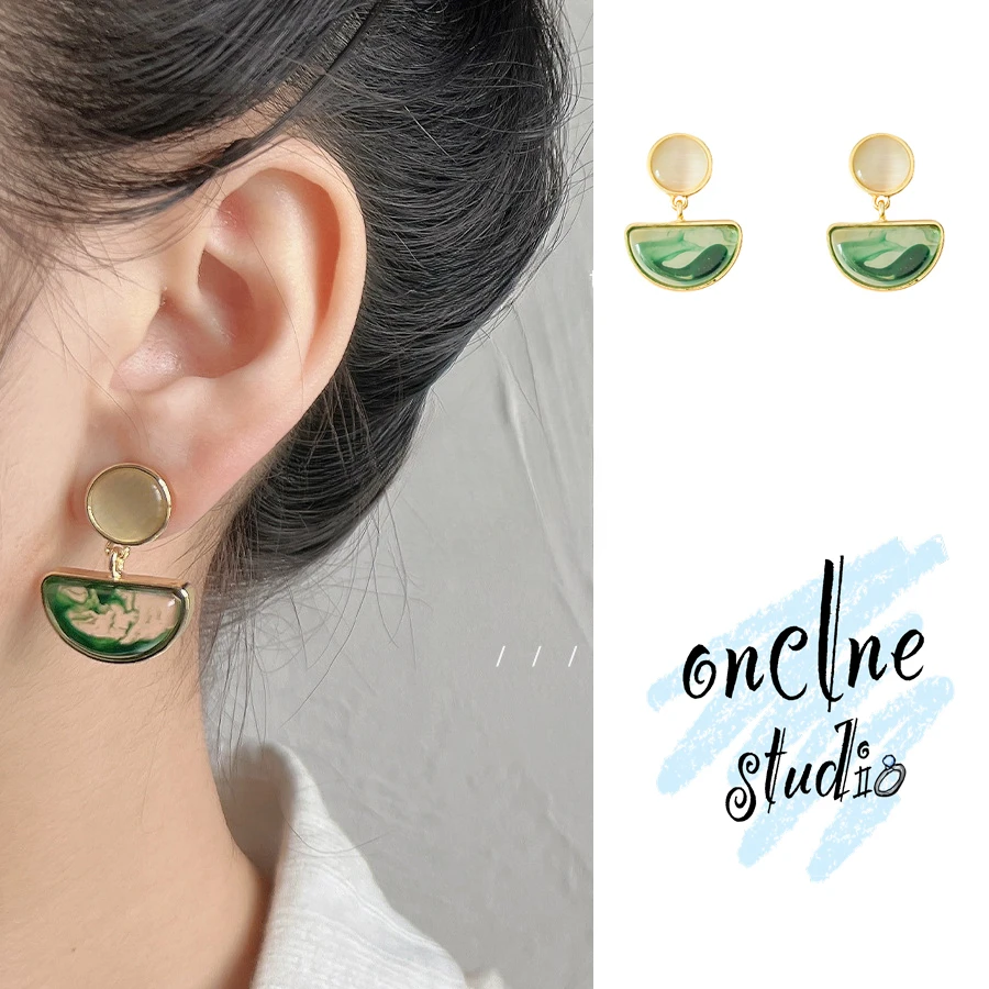 

925 Silver Pin Creative Aesthetic Design Earrings
