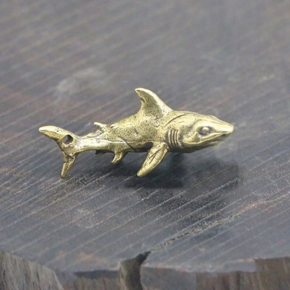 

Shark Shark Statue Cartoon Antique Solid Brass Tea Pet Animal Small Simulation Animal Jewelry Gift
