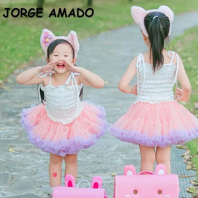 Jupe d'été pour bébé fille, TUTU en maille rose violet, Patchwork, taille  élastique, longueur cheville, vêtements pour enfants E28056 - AliExpress