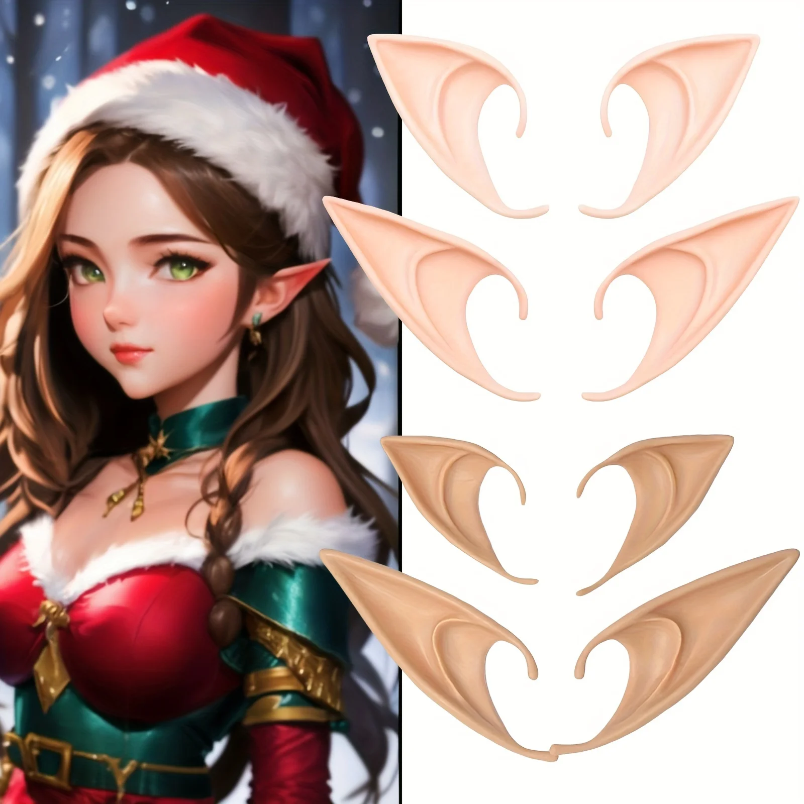 1-10 Paar Elfenohren Cosplay Dekoration Latex Feen Engel Elfenohren Maskerade Party Kostüme Partyzubehör Foto-Requisiten Kindergeschenk – Detail 7