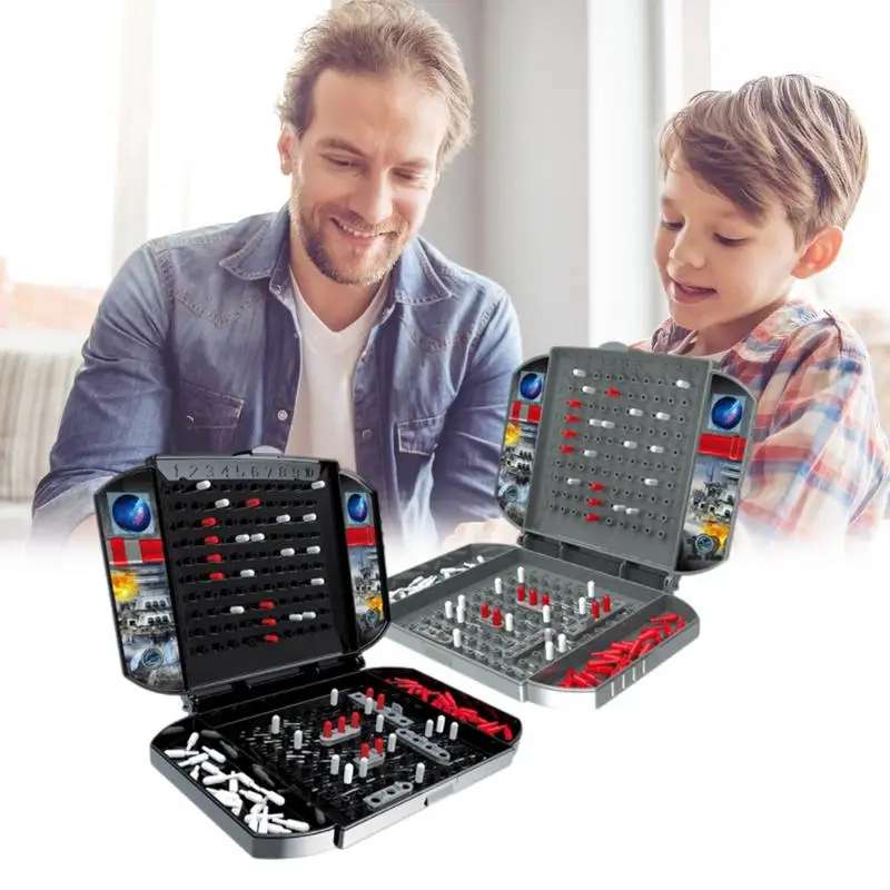 Board Game Fun Sea Ship Board Game Novel Brain Training Naval Combat Strategy Games for 2 Players Ages 8-12 Teaching Logic and Critical