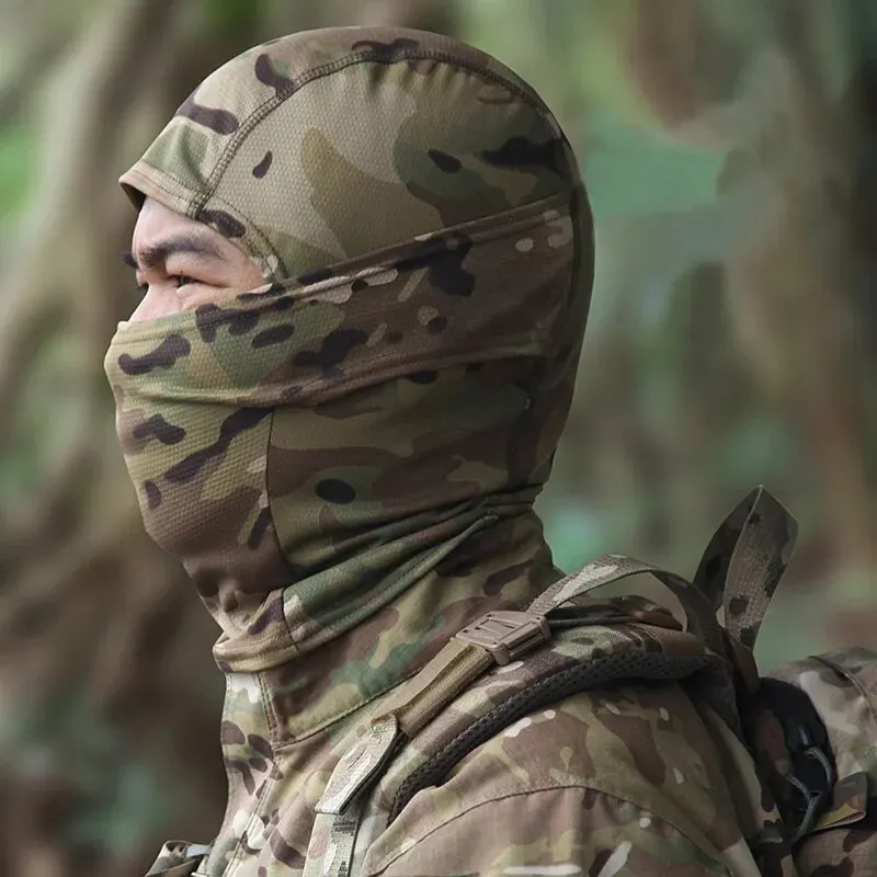 Sun Protection Mask Camouflage Outdoor Riding Single Hole Quick Dry Mesh Mask