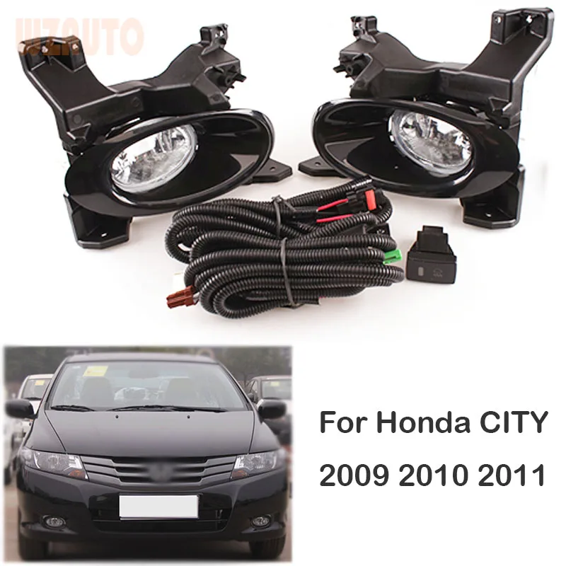 

1 комплект, Галогенные Противотуманные светильник на передний бампер Honda CITY GM2 GM3 2009/2010/2011