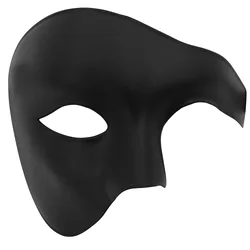 Men's Vintage Venetian Roman Warrior Half Face Mask for Masquerade and Cosplay Celebrations (Black)