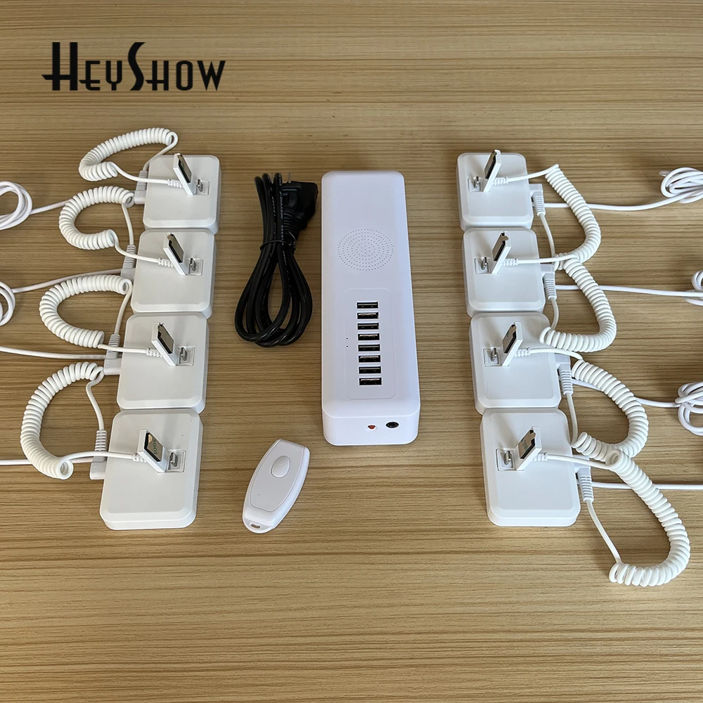 4 6 8 10 Ports Mobile Phone Security Burglar Alarm System Host Set With Phone Anti-Theft Alarm Stand For Exclusive Shop