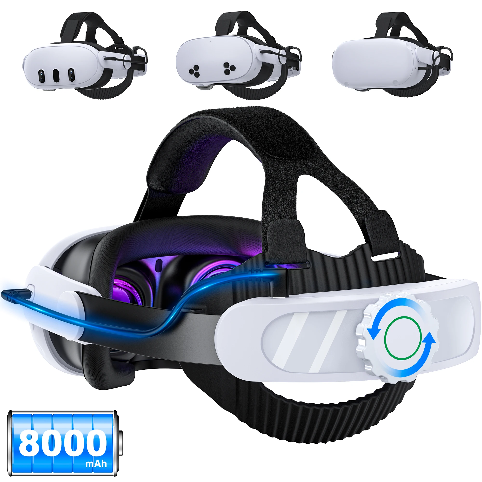 Adjustable Elite Vr Head Strap For Meta Quest 3s Quest 3 And Quest 2_voghion.com