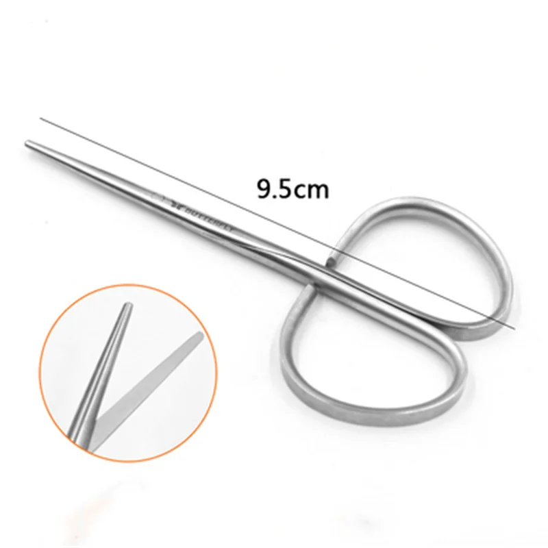 Stainless Steel Handle Tissue Separation Scissors Eye Stripping Scissors Double Eyelid Surgery Tools Blunt Scissors