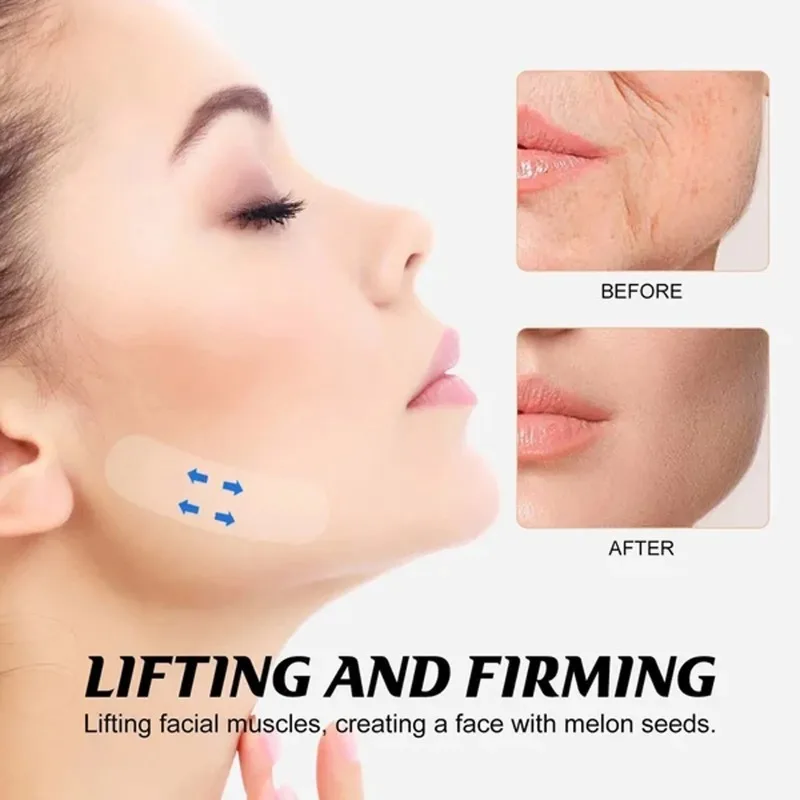 40Pcs Lifting Face Stickers Invisible Transparent Thin Face Patches Lift Tools V-Shape Face Wrinkle Sagging Skin Adhesive Tape 5